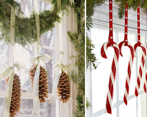 Decorazione natalizia finestre
